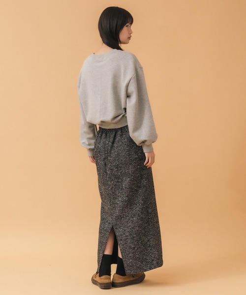 HEILIS(ヘイリス)の「ヘリンボーンナロースカート / ブラック ブラウン 韓国 シンプル カジュアル ジャケット アウター 冬服 秋服 ノームコア ヘリンボーン トラッド(スカート・レディース・ブラック/ブラウン・FREE)」の15枚目の写真