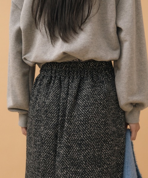 HEILIS(ヘイリス)の「ヘリンボーンナロースカート / ブラック ブラウン 韓国 シンプル カジュアル ジャケット アウター 冬服 秋服 ノームコア ヘリンボーン トラッド(スカート・レディース・ブラック/ブラウン・FREE)」の17枚目の写真