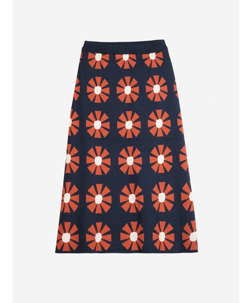 BOBO CHOSES(ボボショーズ)の「Flower jacquard midi knitted skirt(スカート・レディース・ネイビー・S/M/L/XL/XS)」の9枚目の写真