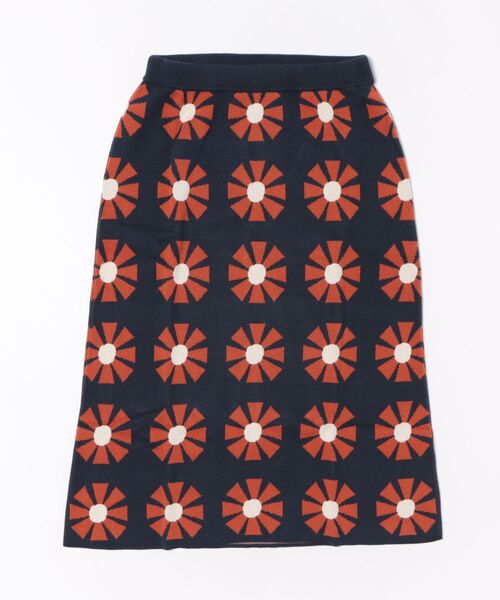 BOBO CHOSES(ボボショーズ)の「Flower jacquard midi knitted skirt(スカート・レディース・ネイビー・S/M/L/XL/XS)」の5枚目の写真