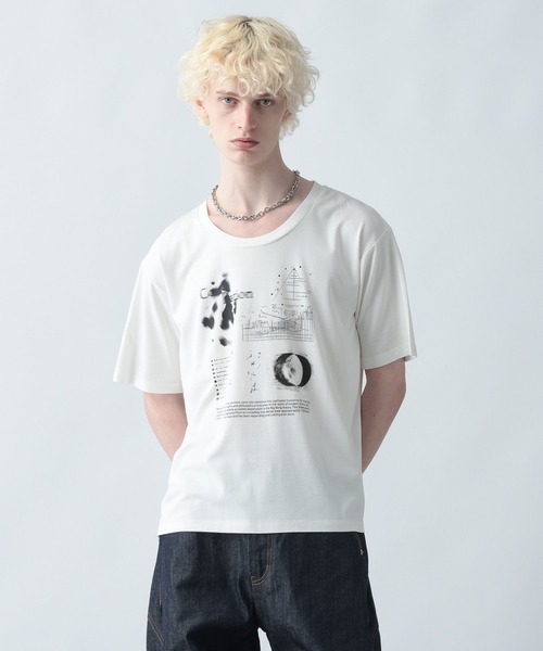 HARE(ハレ)の「コラージュグラフィックカット(HARE)(Tシャツ/カットソー・メンズ・ブラック/レッド/ホワイト・FREE)」の2枚目の写真