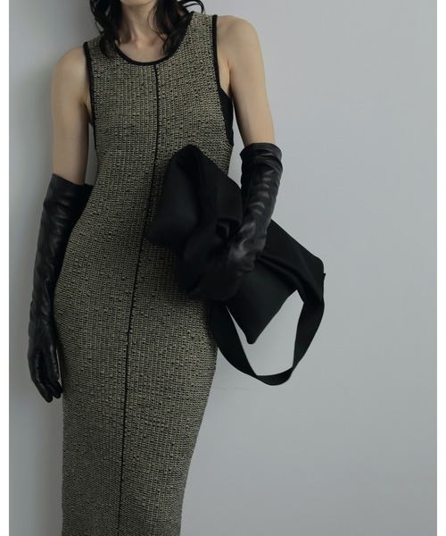 anuke（アンヌーク）の「Sleeveless Jacquard Onepiece（ワンピース・レディース・ブルー系その他/ベージュ・36inch/38inch）」の3枚目の写真