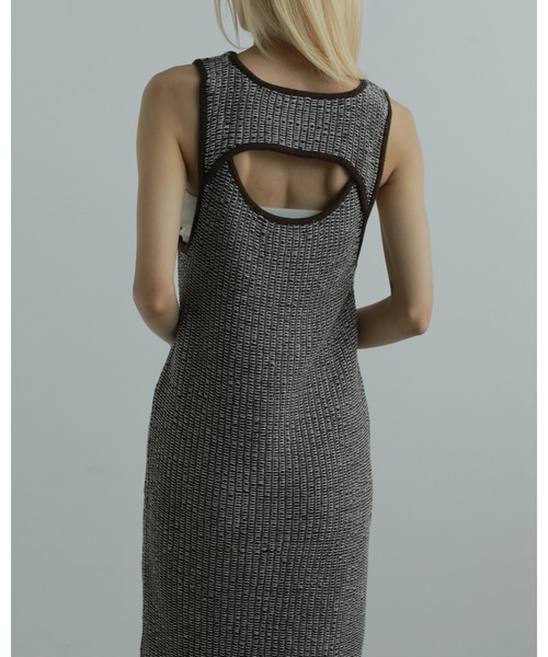 anuke（アンヌーク）の「Sleeveless Jacquard Onepiece（ワンピース・レディース・ブルー系その他/ベージュ・36inch/38inch）」の8枚目の写真