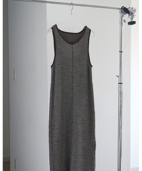 anuke（アンヌーク）の「Sleeveless Jacquard Onepiece（ワンピース・レディース・ブルー系その他/ベージュ・36inch/38inch）」の12枚目の写真
