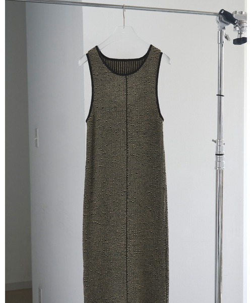 anuke（アンヌーク）の「Sleeveless Jacquard Onepiece（ワンピース・レディース・ブルー系その他/ベージュ・36inch/38inch）」の13枚目の写真