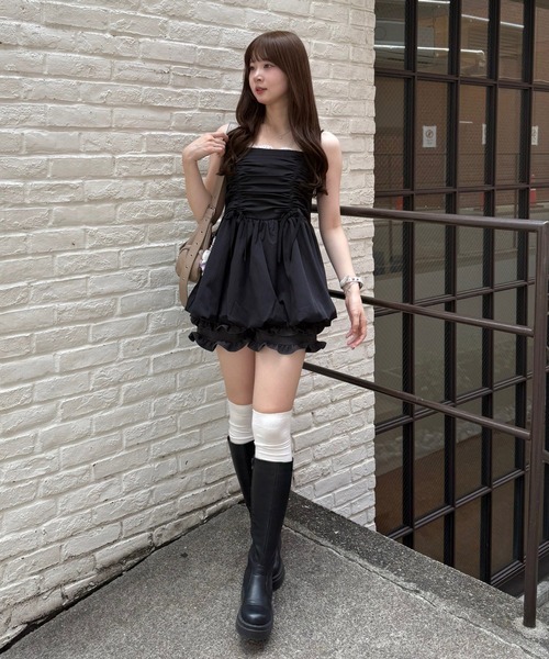 continuer de NICE CLAUP（コンティニューデナイスクラップ）の「【新色追加！】【今期のトレンドアイテム】バルーンチュニック（シャツ/ブラウス・レディース・ブラック/ピンク/その他1/オフホワイト/ブラック系その他/ボルドー・FREE）」の8枚目の写真