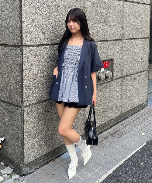 continuer de NICE CLAUP（コンティニューデナイスクラップ）の「【新色追加！】【今期のトレンドアイテム】バルーンチュニック（シャツ/ブラウス・レディース・ブラック/ピンク/その他1/オフホワイト/ブラック系その他/ボルドー・FREE）」の15枚目の写真