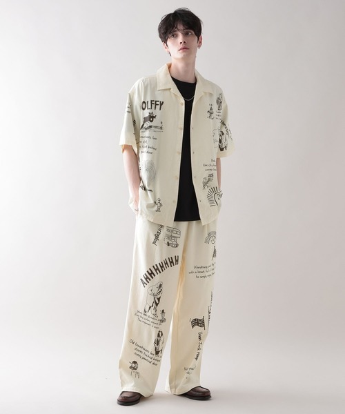 (Ryu Ambe)MOTIF PATTERNパンツ RODEO CROWNS WIDE BOWL | (Ryu Ambe)MOTIF PATTERNパンツ