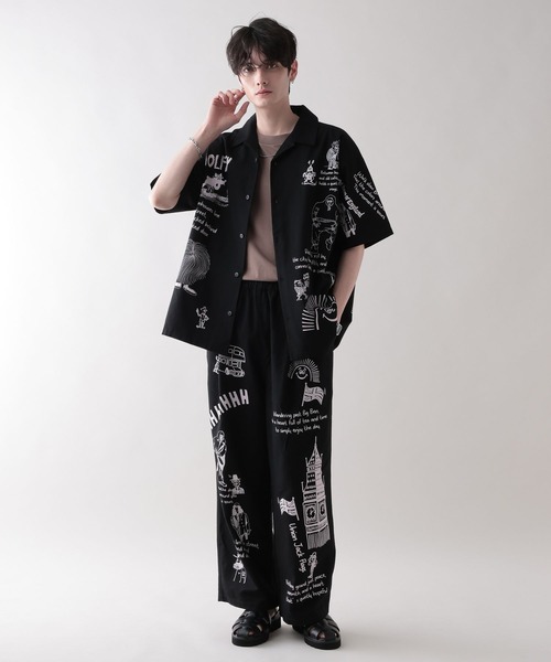(Ryu Ambe)MOTIF PATTERNパンツ RODEO CROWNS WIDE BOWL | (Ryu Ambe)MOTIF PATTERNパンツ