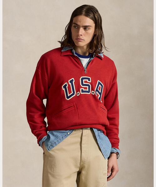 希少 ポロ ラルフローレン POLO USA スウェット M ラルフ　赤　レッド POLO RALPH LAUREN（ポロ ラルフ ローレン）の「ヴィンテージ フィット