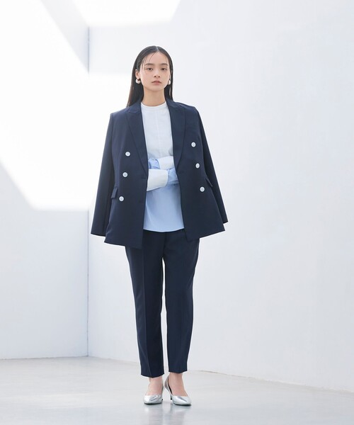 BIANCA(ビアンカ)の「【マルチシーン】洗えるエフォートレスジャケット(テーラードジャケット・レディース・ベージュ/ネイビー・40/38)」の9枚目の写真