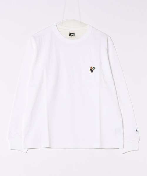 Lee（リー）の「Lee/リー ワッペンポケット ロングスリーブTシャツ/長袖Tシャツ/ワンポイント長袖（Tシャツ/カットソー・メンズ・チャコール/ホワイト/グリーン・LARGE/SMALL/MEDIUM/X-LARGE）」の17枚目の写真
