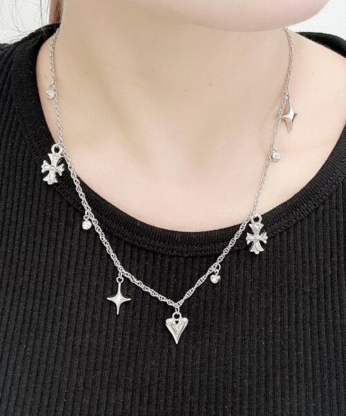 WEGO(ウィゴー)の「WEGO/MIXモチーフストーンネックレス(ネックレス・レディース・その他1/その他2・FREE)」の1枚目の写真