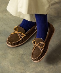 MINNETONKA(ミネトンカ) / 本革 スエード ボアモカシンシューズ CADENCE CLASSIC TRAPPER