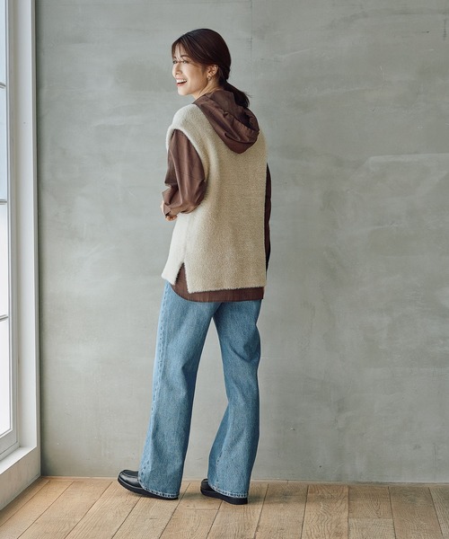 FOUND GOOD（ファウンドグッド）の「ガラフードシャツ/LS（シャツ/ブラウス・レディース・アイボリー/ブラウン系5/グレー系8・L/M/S）」の9枚目の写真