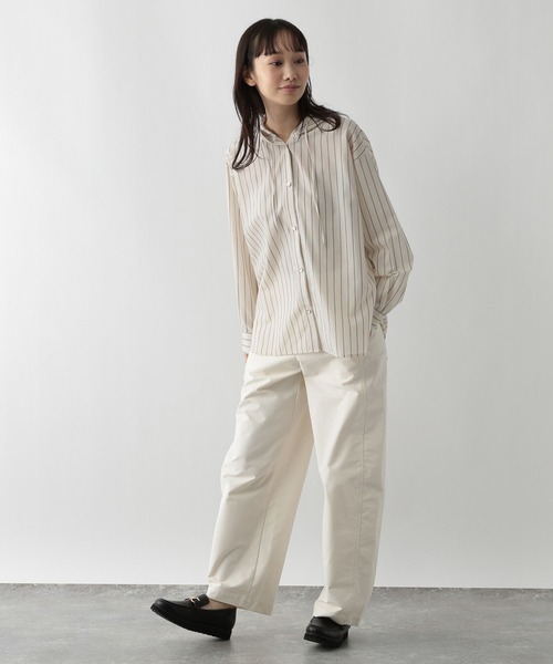 FOUND GOOD（ファウンドグッド）の「ガラフードシャツ/LS（シャツ/ブラウス・レディース・アイボリー/ブラウン系5/グレー系8・L/M/S）」の16枚目の写真