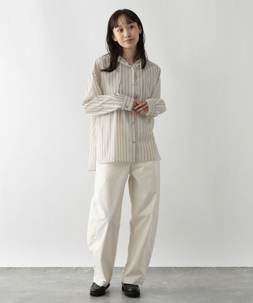 FOUND GOOD（ファウンドグッド）の「ガラフードシャツ/LS（シャツ/ブラウス・レディース・アイボリー/ブラウン系5/グレー系8・L/M/S）」の17枚目の写真