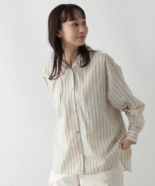 FOUND GOOD（ファウンドグッド）の「ガラフードシャツ/LS（シャツ/ブラウス・レディース・アイボリー/ブラウン系5/グレー系8・L/M/S）」の20枚目の写真