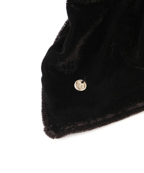 VIS（ビス）の「スクエアベロアシュシュ（シュシュ・レディース・ブラック/ダークブラウン・FREE）」の5枚目の写真