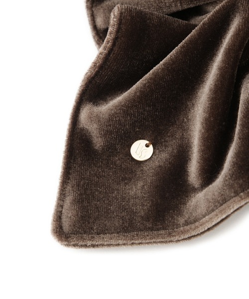 VIS（ビス）の「スクエアベロアシュシュ（シュシュ・レディース・ブラック/ダークブラウン・FREE）」の6枚目の写真