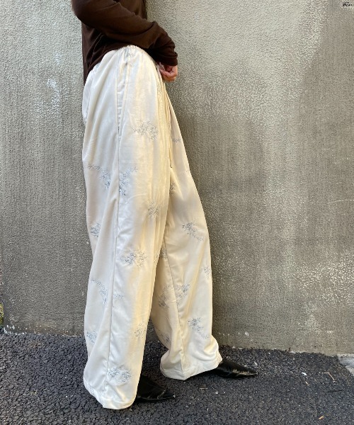 セール】刺繍ベロアイージーパンツ/セットアップ可能（その他パンツ