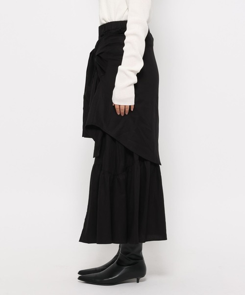 LOWRYS FARM（ローリーズファーム）の「シャツライクティアードスカート 587931（スカート・レディース・チェック/ブラック・FREE）」の19枚目の写真