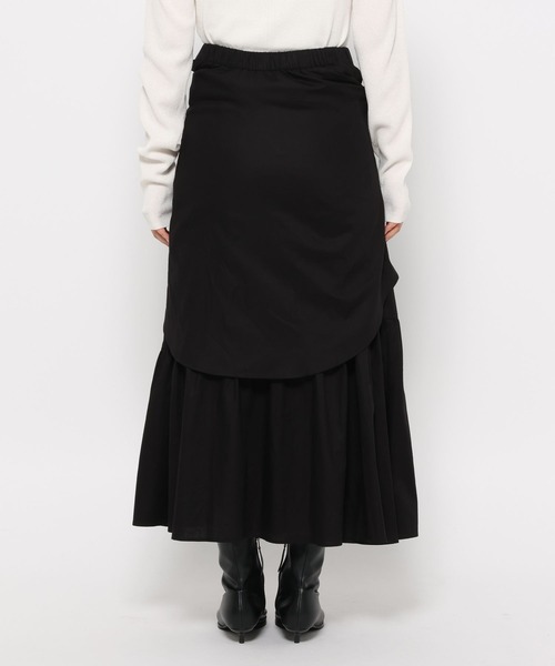 LOWRYS FARM（ローリーズファーム）の「シャツライクティアードスカート 587931（スカート・レディース・チェック/ブラック・FREE）」の8枚目の写真