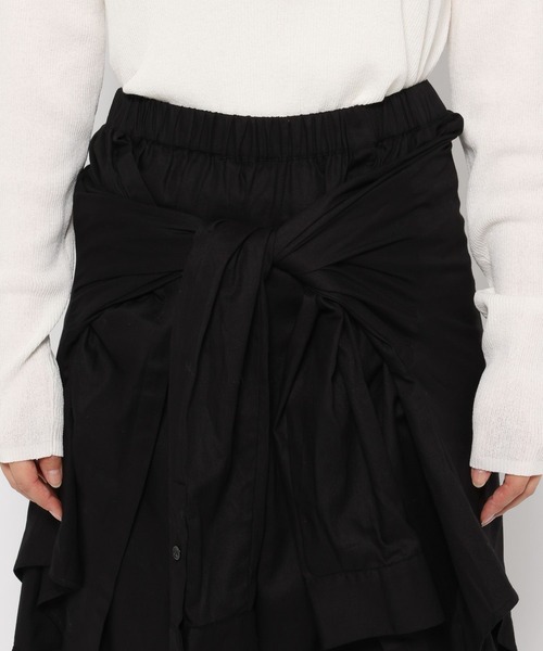 LOWRYS FARM（ローリーズファーム）の「シャツライクティアードスカート 587931（スカート・レディース・チェック/ブラック・FREE）」の10枚目の写真