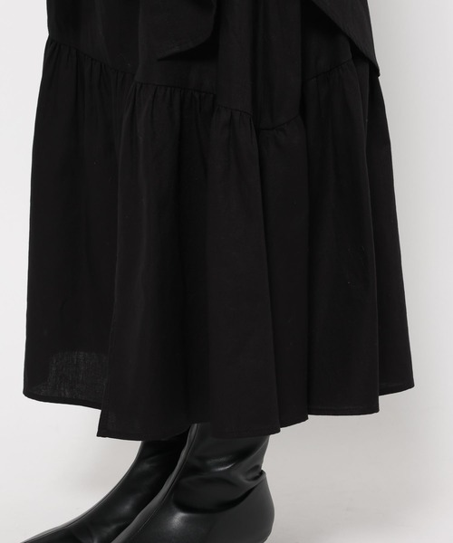 LOWRYS FARM（ローリーズファーム）の「シャツライクティアードスカート 587931（スカート・レディース・チェック/ブラック・FREE）」の11枚目の写真