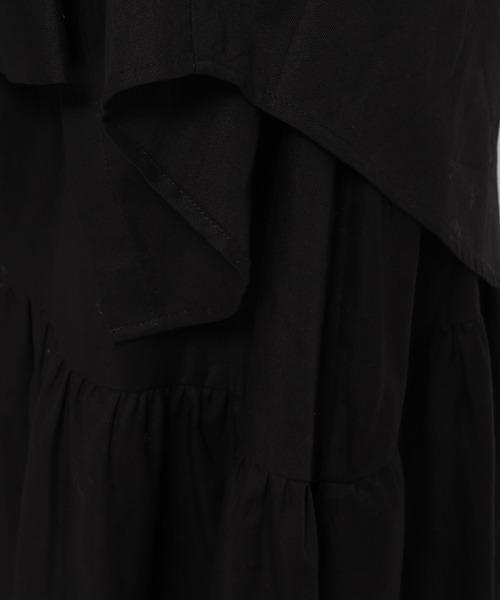 LOWRYS FARM（ローリーズファーム）の「シャツライクティアードスカート 587931（スカート・レディース・チェック/ブラック・FREE）」の12枚目の写真