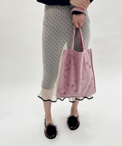 EDIT. FOR LULU(エディットフォールル)の「ベロアスパンコールトートバッグ(トートバッグ・レディース・ピンク系その他/ホワイト系その他・FREE)」の17枚目の写真