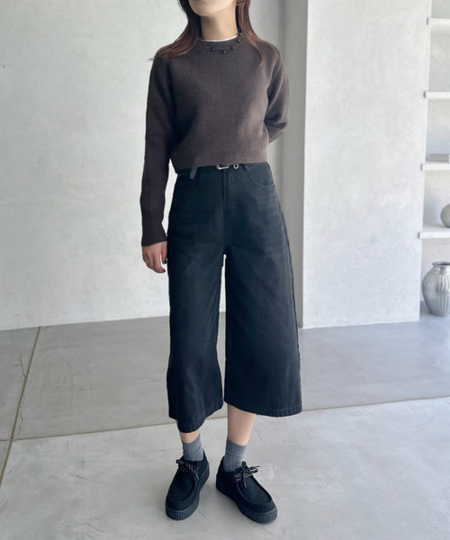 th products デニム ハーフパンツ 膝下丈 th products デニム ハーフパンツ 膝下丈 - メルカリ