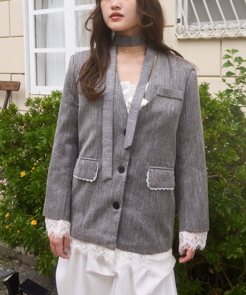 mellowneon（メロウネオン）の「プードルジャケットコート（テーラード