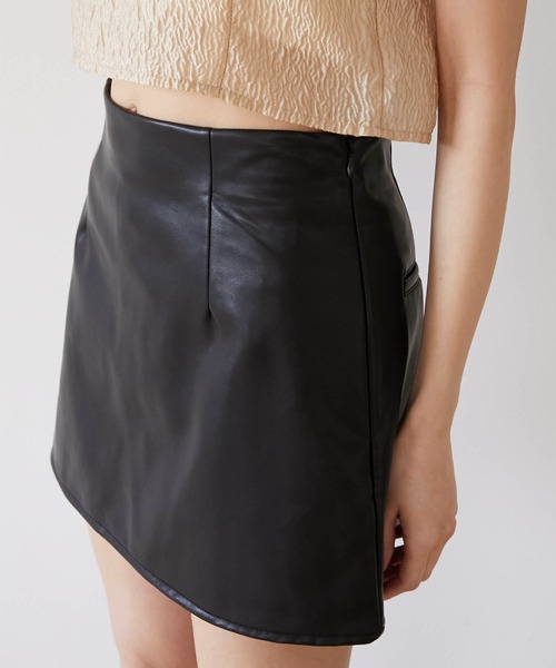 Luan（ルアン）の「【Luan】LEATHER MINI SKIRT/レザーミニスカート