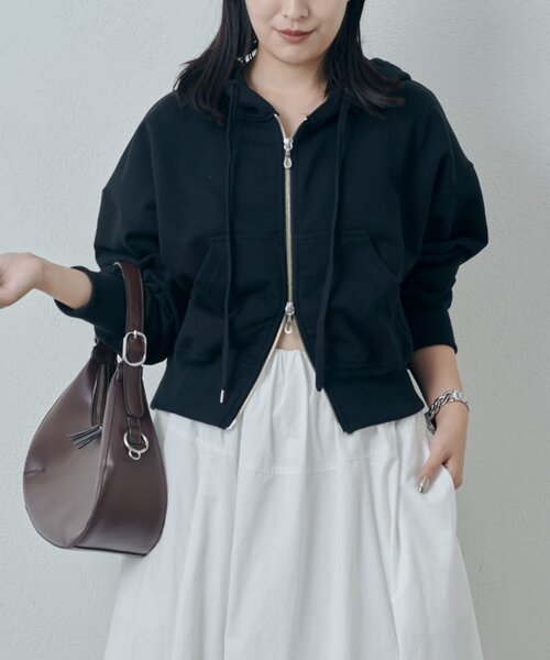 Lui's（ルイス）の「ハイゲージフレンチテリーパーカー（パーカー・レディース・グレー/ブラック/チャコールグレー・FREE）」の16枚目の写真