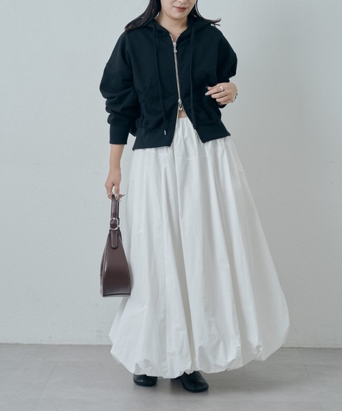 Lui's（ルイス）の「ハイゲージフレンチテリーパーカー（パーカー・レディース・グレー/ブラック/チャコールグレー・FREE）」の5枚目の写真