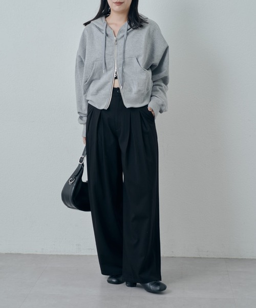 Lui's（ルイス）の「ハイゲージフレンチテリーパーカー（パーカー・レディース・グレー/ブラック/チャコールグレー・FREE）」の13枚目の写真