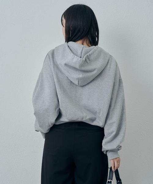 Lui's（ルイス）の「ハイゲージフレンチテリーパーカー（パーカー・レディース・グレー/ブラック/チャコールグレー・FREE）」の14枚目の写真