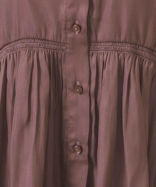 ITS'DEMO（イッツデモ）の「【手洗い可】サテンペプラムブラウス（シャツ/ブラウス・レディース・ナチュラル/ブラウン系/ブルー/ベビーピンク・00）」の11枚目の写真