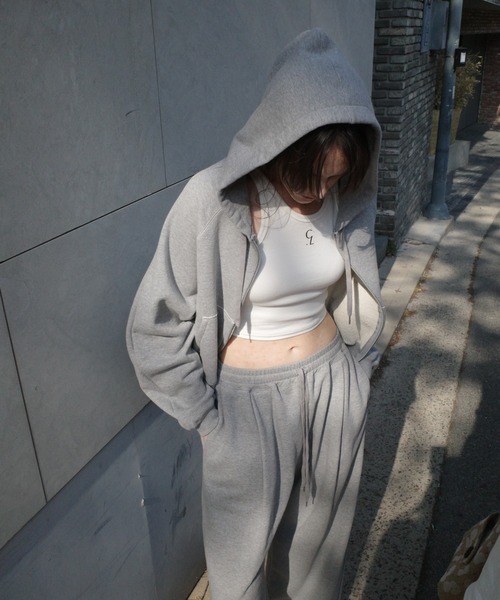 LOGO SWEAT TUCK WIDE PANTS（スウェットパンツ）｜CLANE（クラネ）の