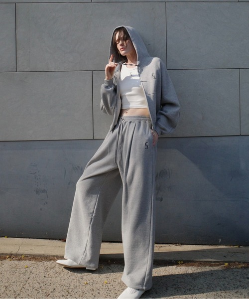 パンツ CLANE LOGO SWEAT TUCK WIDE PANTS LOGO SWEAT TUCK WIDE PANTS（スウェットパンツ）｜CLANE（クラネ）の