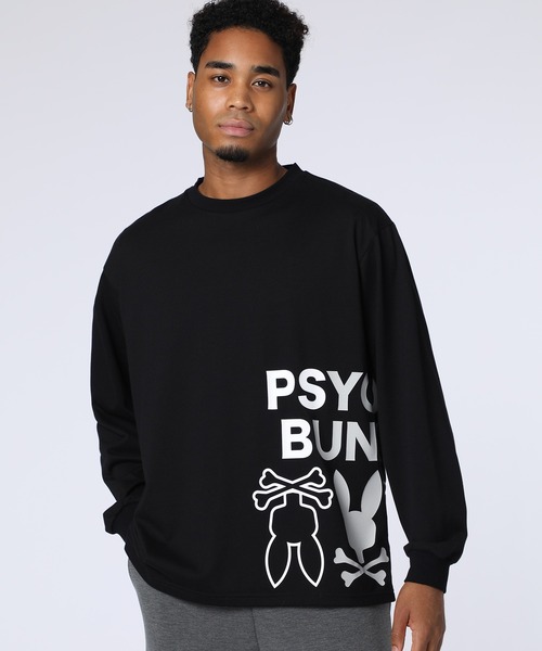 Psycho Bunny（サイコバニー）の「[WEB限定]グラデーションサイドロゴ ロングスリーブTシャツ（Tシャツ/カットソー・メンズ・ブラック/チャコールグレー/ホワイト・LARGE/MEDIUM/SMALL/X-LARGE）」の3枚目の写真