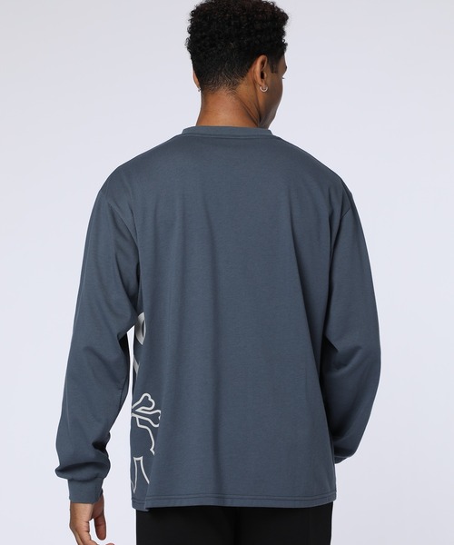 Psycho Bunny（サイコバニー）の「[WEB限定]グラデーションサイドロゴ ロングスリーブTシャツ（Tシャツ/カットソー・メンズ・ブラック/チャコールグレー/ホワイト・LARGE/MEDIUM/SMALL/X-LARGE）」の12枚目の写真
