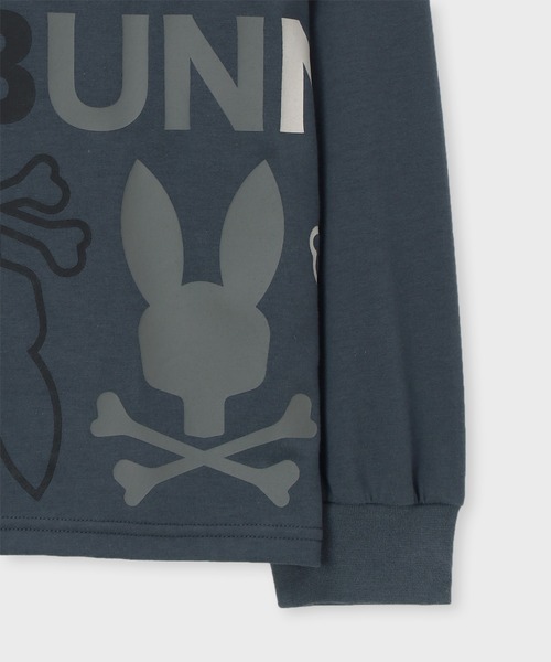 Psycho Bunny（サイコバニー）の「[WEB限定]グラデーションサイドロゴ ロングスリーブTシャツ（Tシャツ/カットソー・メンズ・ブラック/チャコールグレー/ホワイト・LARGE/MEDIUM/SMALL/X-LARGE）」の17枚目の写真