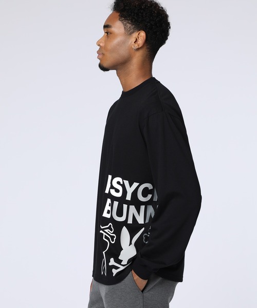 Psycho Bunny（サイコバニー）の「[WEB限定]グラデーションサイドロゴ ロングスリーブTシャツ（Tシャツ/カットソー・メンズ・ブラック/チャコールグレー/ホワイト・LARGE/MEDIUM/SMALL/X-LARGE）」の6枚目の写真