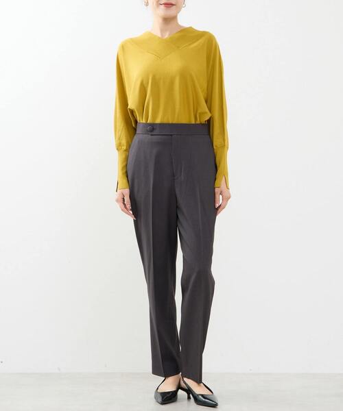 Tiara（ティアラ）の「ドルマンVネックニット（ニット/セーター・レディース・ボルドー/ブラウン/イエロー/ブラック・FREE）」の13枚目の写真