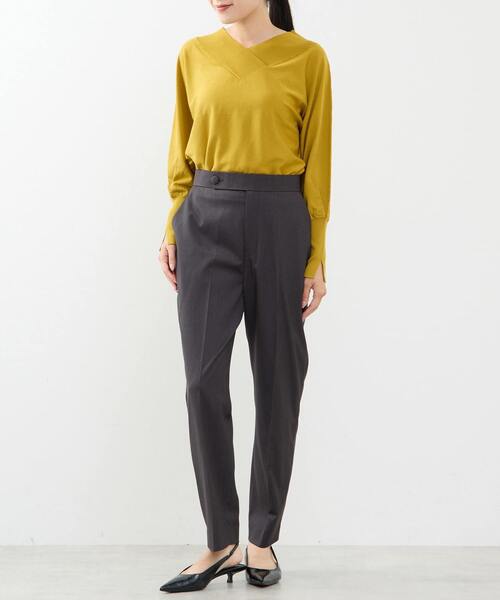 Tiara（ティアラ）の「ドルマンVネックニット（ニット/セーター・レディース・ボルドー/ブラウン/イエロー/ブラック・FREE）」の12枚目の写真