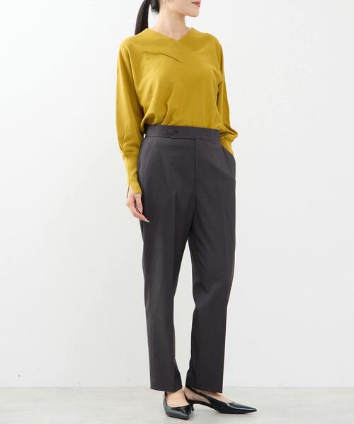 Tiara（ティアラ）の「ドルマンVネックニット（ニット/セーター・レディース・ボルドー/ブラウン/イエロー/ブラック・FREE）」の11枚目の写真