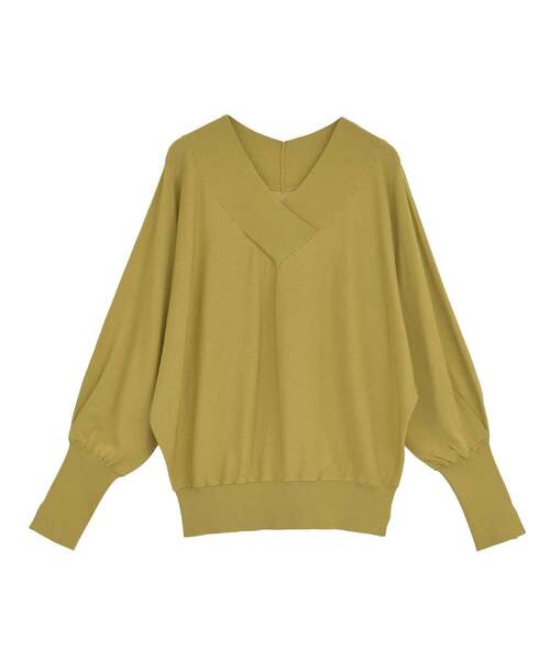 Tiara（ティアラ）の「ドルマンVネックニット（ニット/セーター・レディース・ボルドー/ブラウン/イエロー/ブラック・FREE）」の19枚目の写真