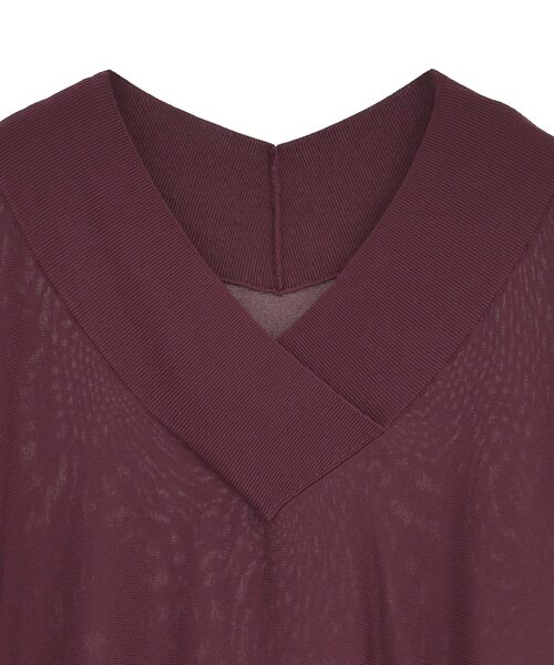 Tiara（ティアラ）の「ドルマンVネックニット（ニット/セーター・レディース・ボルドー/ブラウン/イエロー/ブラック・FREE）」の17枚目の写真